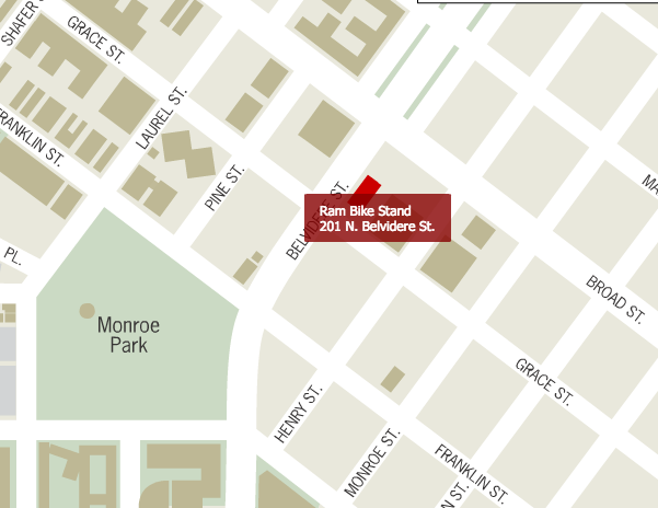 Map of the location of the office